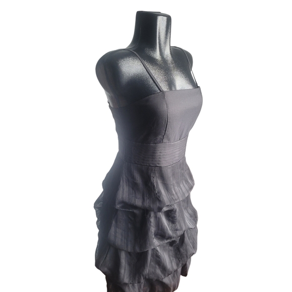 Black Spaghetti Strap Layered Dress S - Picture 3 of 6